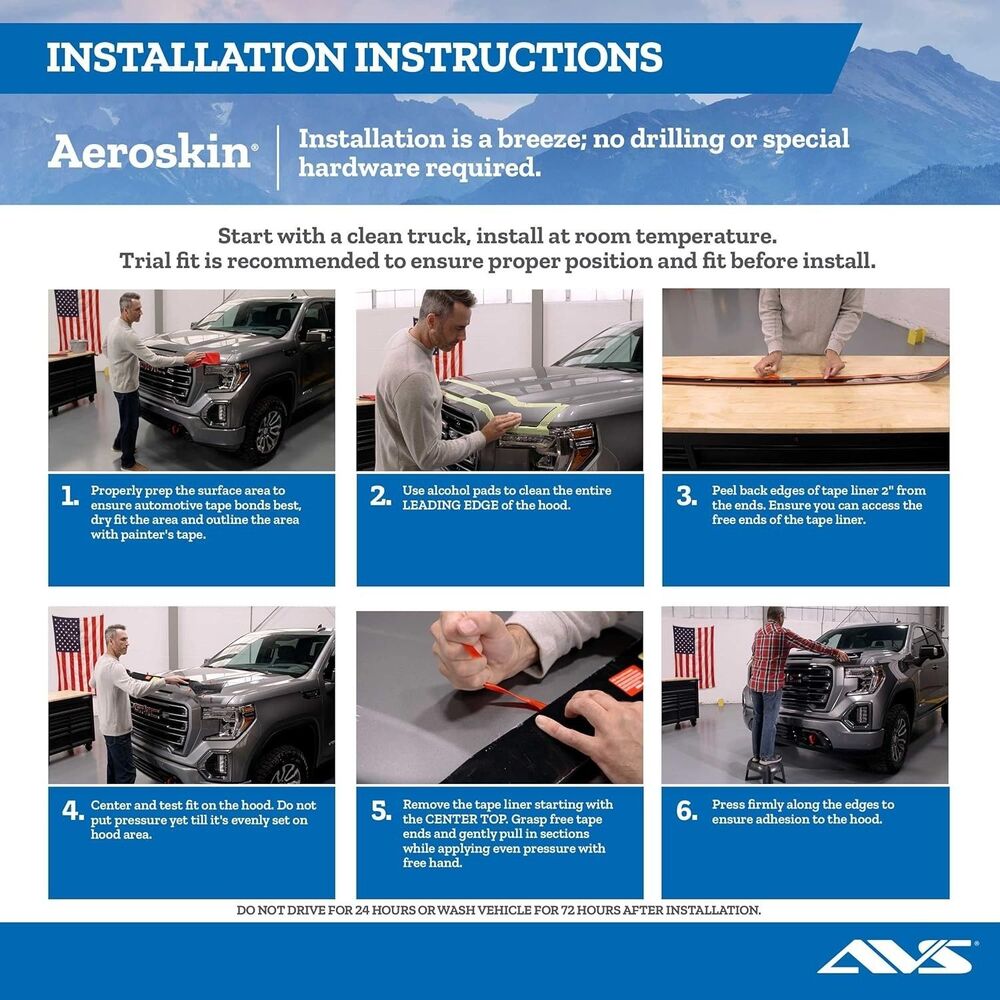 AVS Aeroskin Hood Protector Fits 2021-2025 Chevrolet Trailblazer Black 377192 - Picture 4 of 5